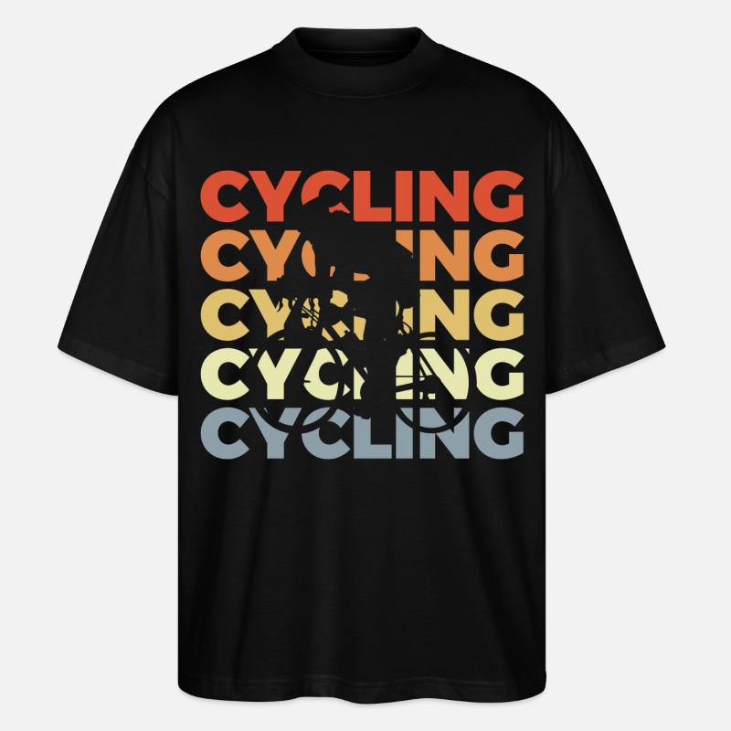 Radfahren - Stanley/Stella Oversized Unisex Bio T-Shirt Blaster 2.0 - Schwarz