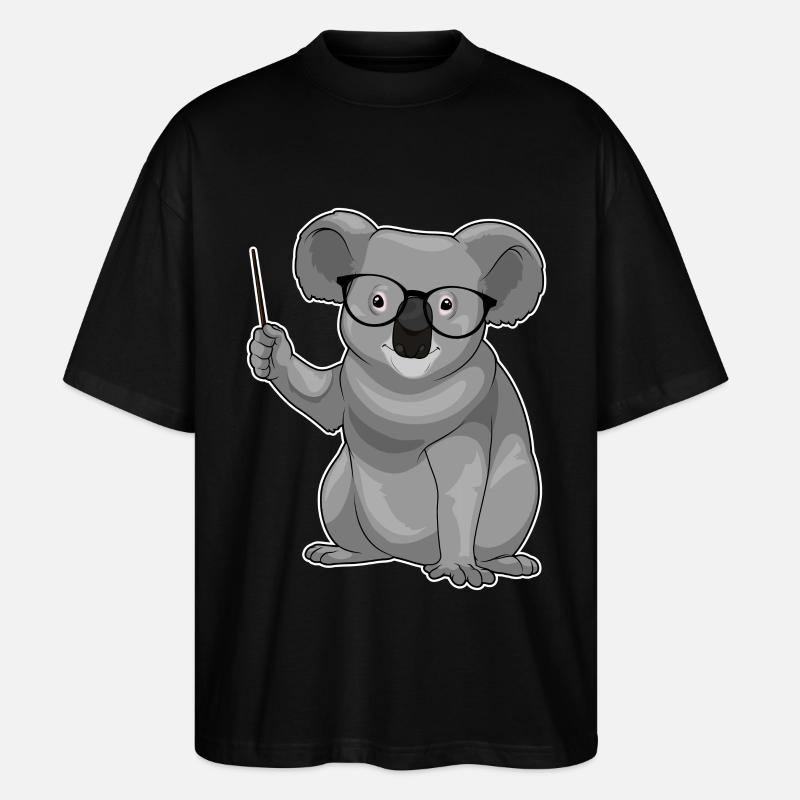 Koala Lehrer Pointer - Stanley/Stella Oversized Unisex Bio T-Shirt Blaster 2.0 - Schwarz
