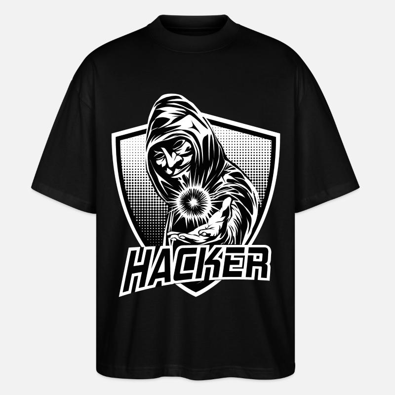 HACKER - Stanley/Stella Oversized Unisex Organic T-shirt Blaster 2.0 - black