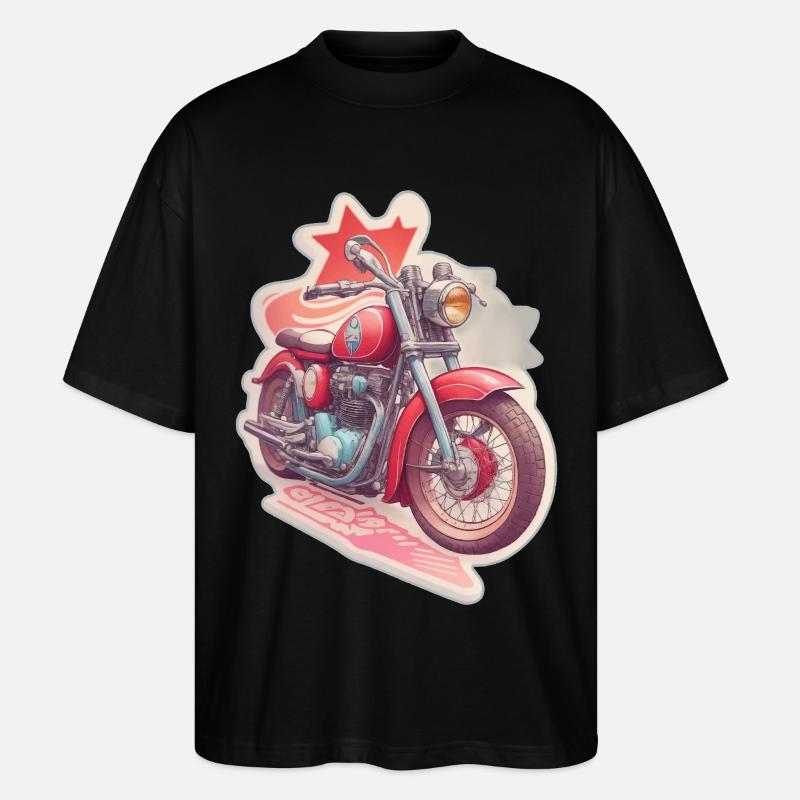 Motorrad Design - Stanley/Stella Oversized Unisex Bio T-Shirt Blaster 2.0 - Schwarz