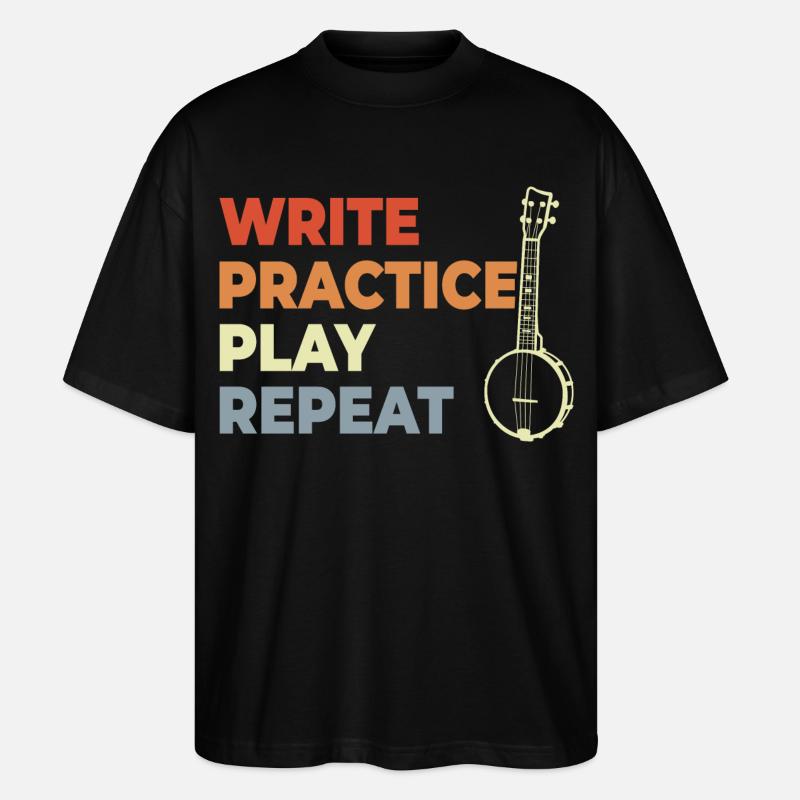 Banjo Motivation - Stanley/Stella Oversized Unisex Bio T-Shirt Blaster 2.0 - Schwarz