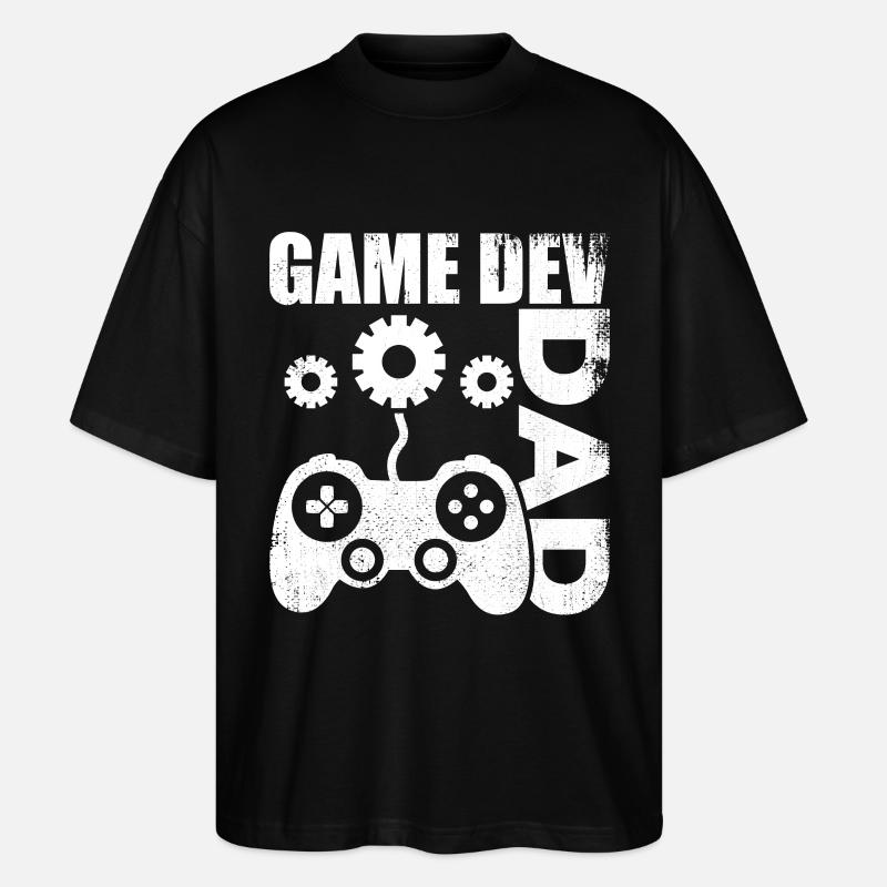 Game Developer Dad - Stanley/Stella Oversized Unisex Organic T-shirt Blaster 2.0 - black