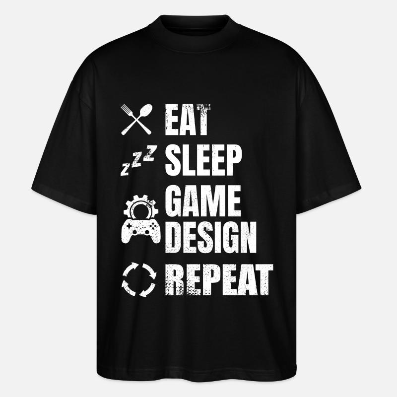 Routine du concepteur de jeu - T-shirt bio Blaster 2.0 coupe oversize Stanley/Stella Unisexe - noir