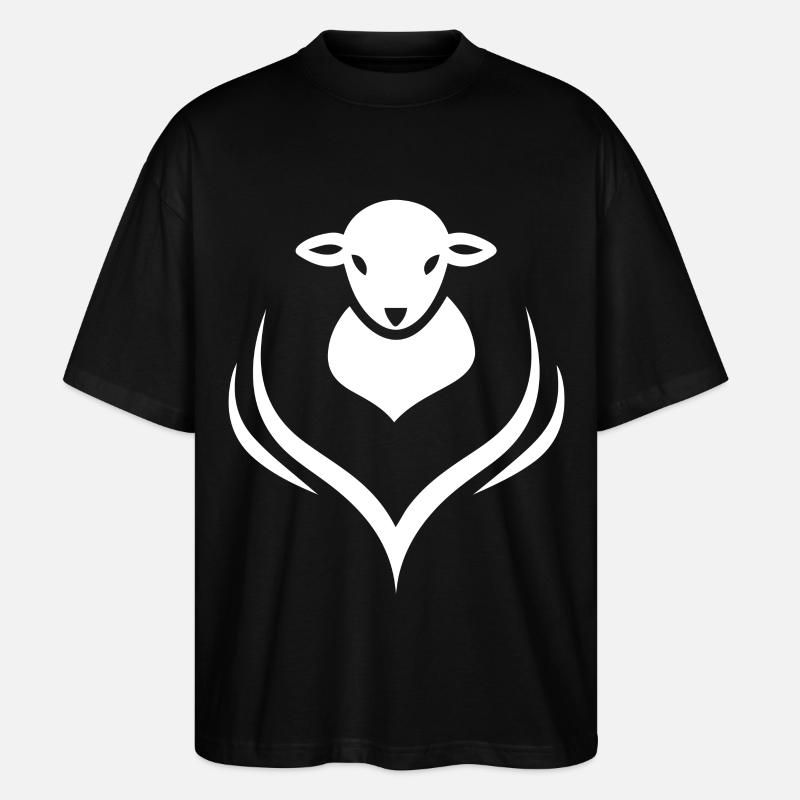 Lamb Lamb Sheep Shepherd - Stanley/Stella Oversized Unisex Organic T-shirt Blaster 2.0 - black