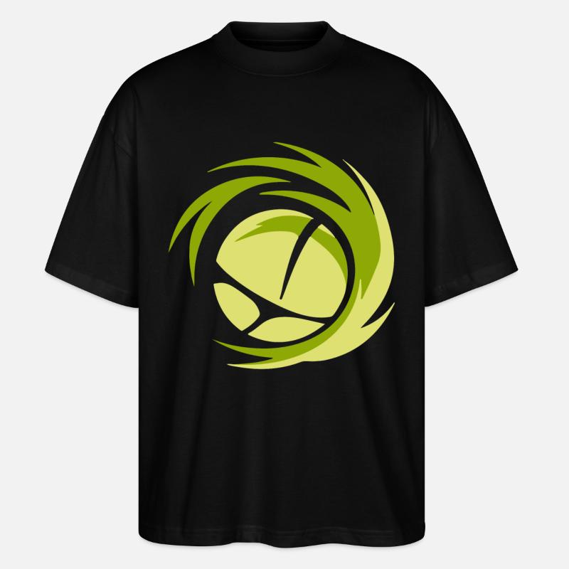 Minimalistisches Volleyball Logo - Stanley/Stella Oversized Unisex Bio T-Shirt Blaster 2.0 - Schwarz
