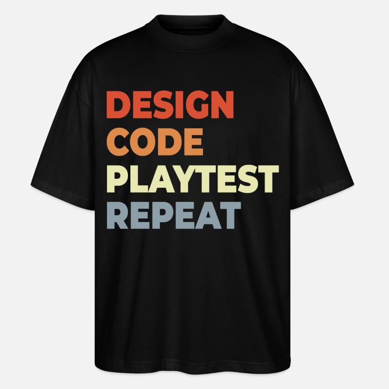 Game Development Workflow - Stanley/Stella Oversized Unisex Organic T-shirt Blaster 2.0 - black