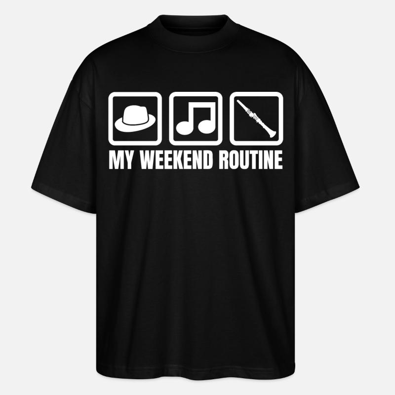 Week-end de la clarinette - T-shirt bio Blaster 2.0 coupe oversize Stanley/Stella Unisexe - noir