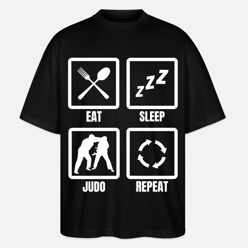 Judoka Terminplan - Stanley/Stella Oversized Unisex Bio T-Shirt Blaster 2.0 - Schwarz