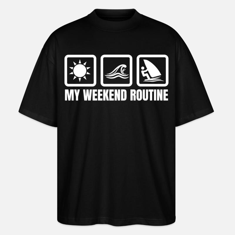 Ma routine du week-end - T-shirt bio Blaster 2.0 coupe oversize Stanley/Stella Unisexe - noir
