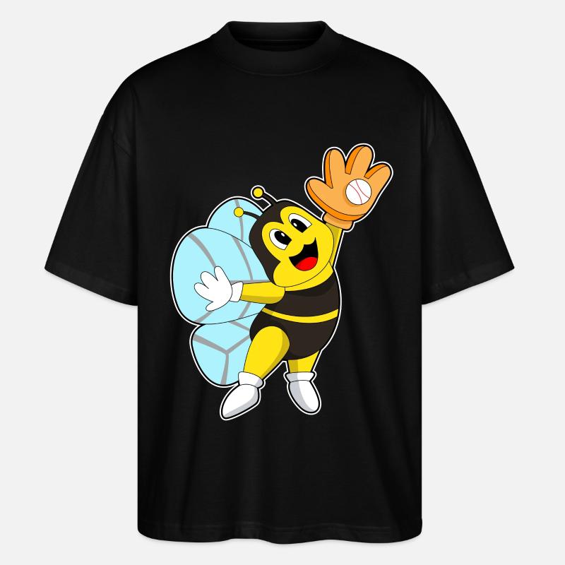 Gant de baseball Bee Baseball - T-shirt bio Blaster 2.0 coupe oversize Stanley/Stella Unisexe - noir