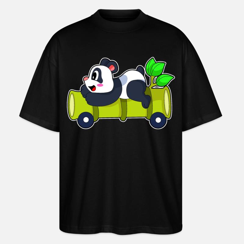 Panda Bamboo Car - T-shirt bio Blaster 2.0 coupe oversize Stanley/Stella Unisexe - noir