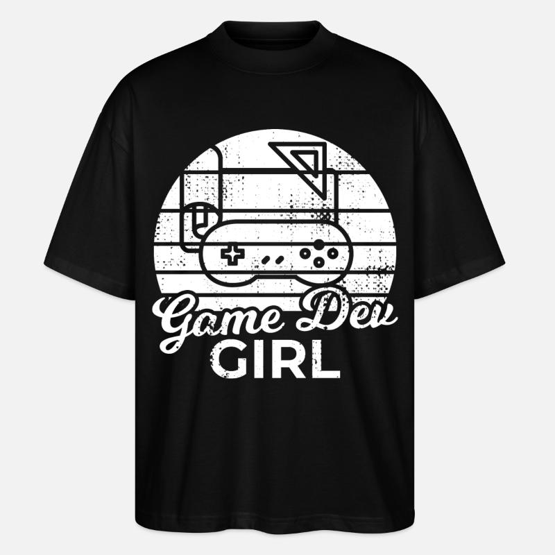 Fille de développement de jeu - T-shirt bio Blaster 2.0 coupe oversize Stanley/Stella Unisexe - noir