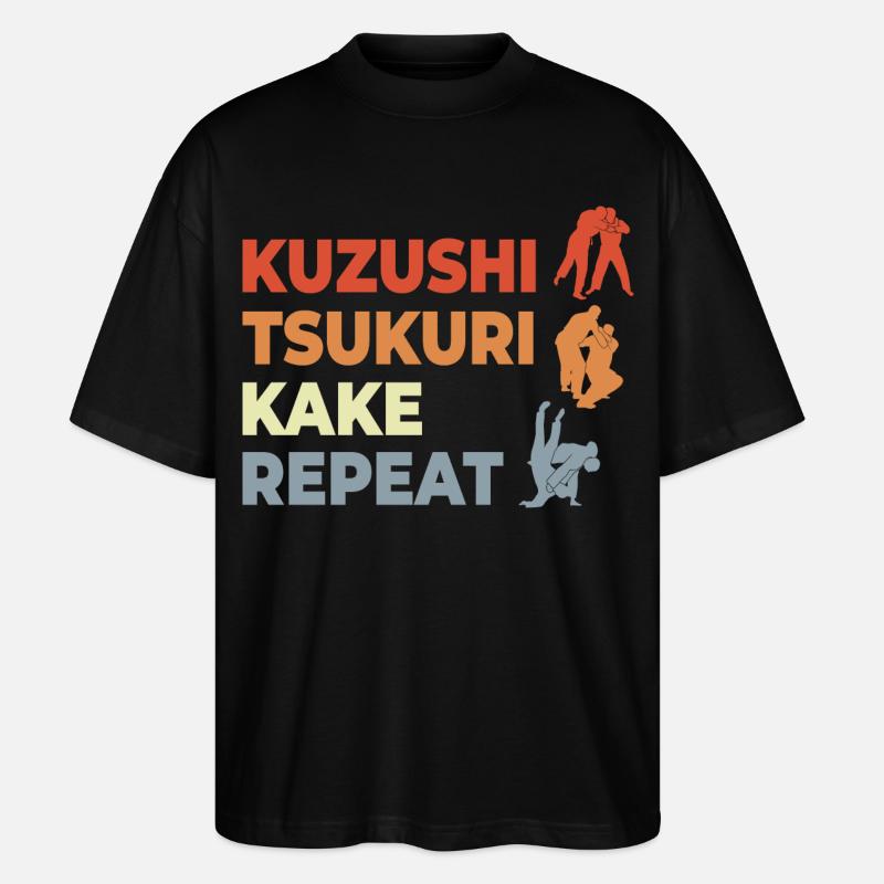 Judo Techniken - Stanley/Stella Oversized Unisex Bio T-Shirt Blaster 2.0 - Schwarz