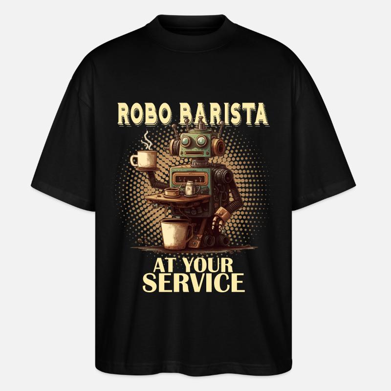 Robobarista Robot de cuisson de café - T-shirt bio Blaster 2.0 coupe oversize Stanley/Stella Unisexe - noir