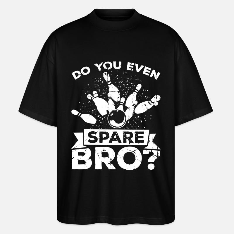 Drôle de dicton de bowling - T-shirt bio Blaster 2.0 coupe oversize Stanley/Stella Unisexe - noir