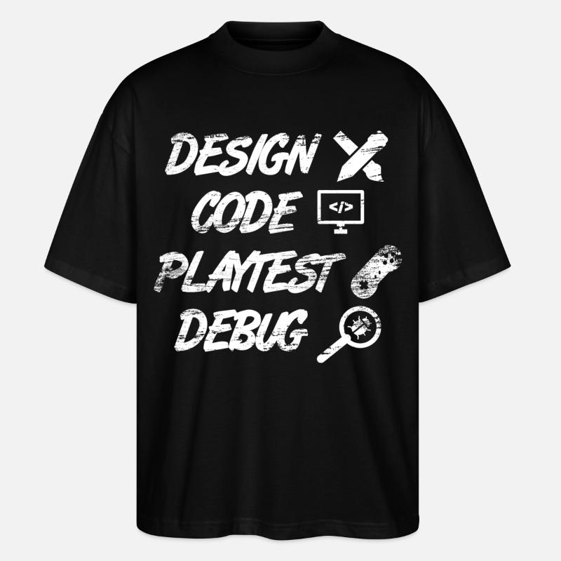 Programmation de jeux - T-shirt bio Blaster 2.0 coupe oversize Stanley/Stella Unisexe - noir