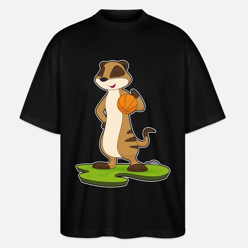 Suricate Basketteur Basketteur Basket-ball - T-shirt bio Blaster 2.0 coupe oversize Stanley/Stella Unisexe - noir
