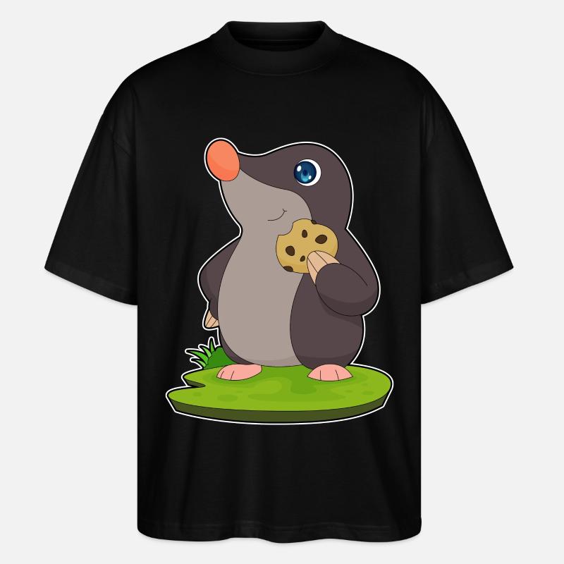 Mole Cookie - Stanley/Stella Oversized Unisex Organic T-shirt Blaster 2.0 - black