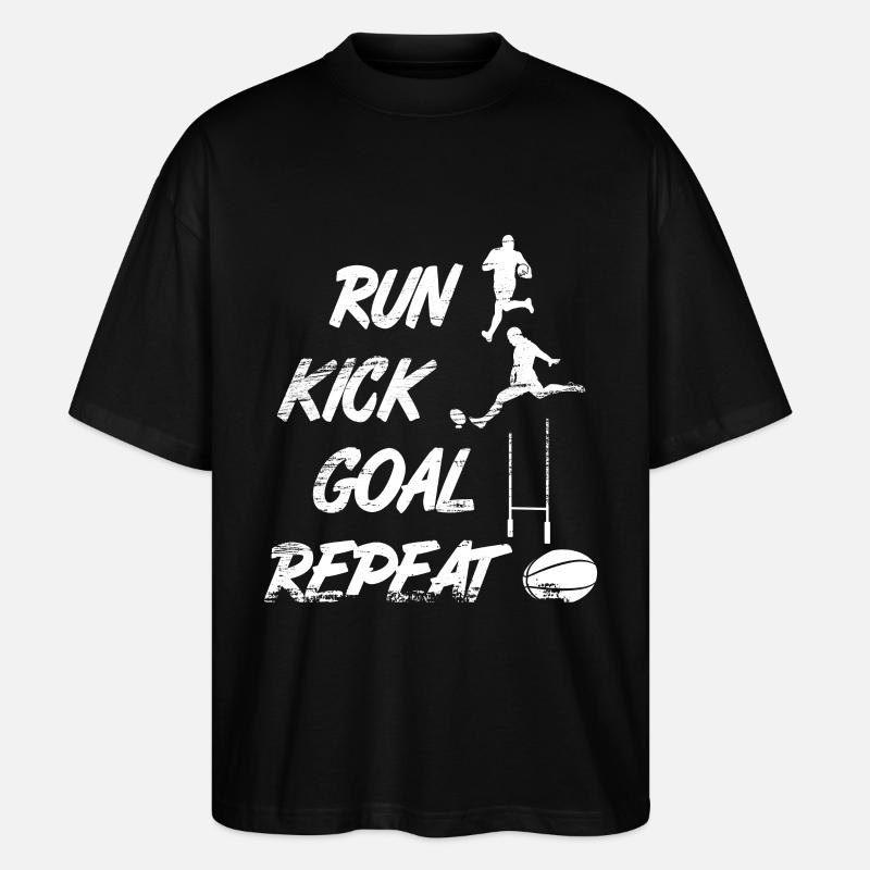 Routine des joueurs de rugby - T-shirt bio Blaster 2.0 coupe oversize Stanley/Stella Unisexe - noir
