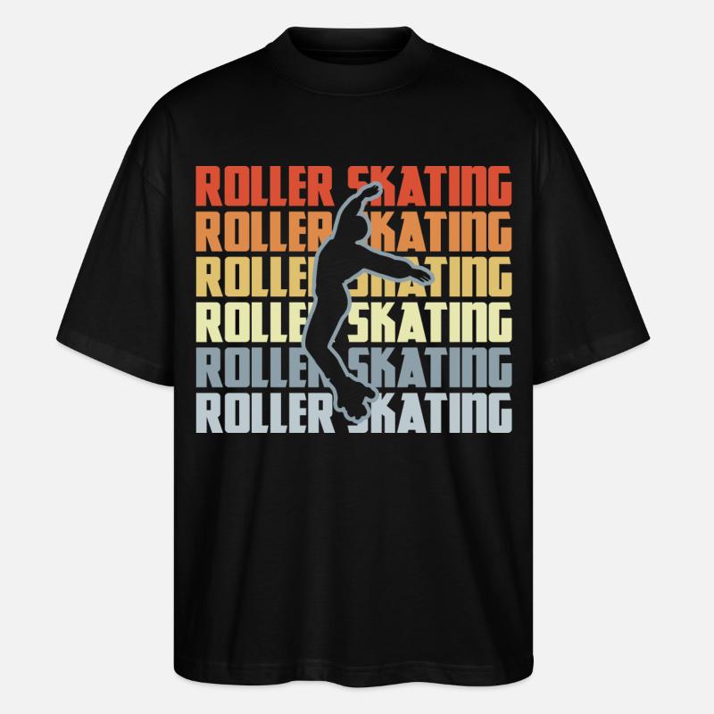Rollschuh Disco - Stanley/Stella Oversized Unisex Bio T-Shirt Blaster 2.0 - Schwarz