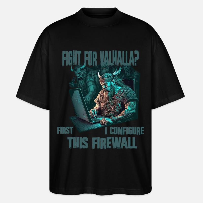 Firewall first Viking programmer - Stanley/Stella Oversized Unisex Organic T-shirt Blaster 2.0 - black