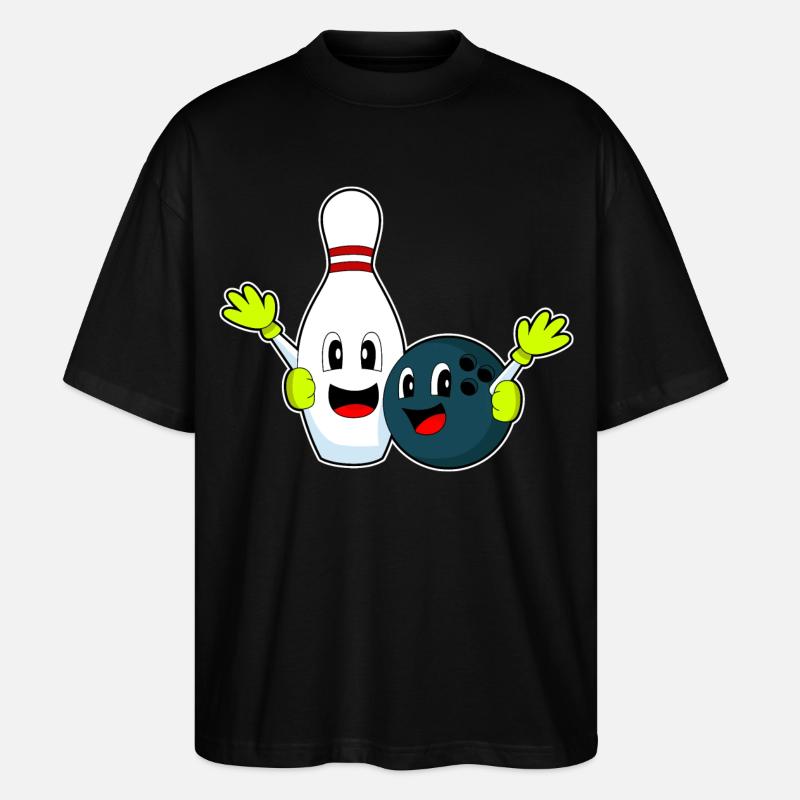 Bowling Bowlingkugel Pin - Stanley/Stella Oversized Unisex Bio T-Shirt Blaster 2.0 - Schwarz