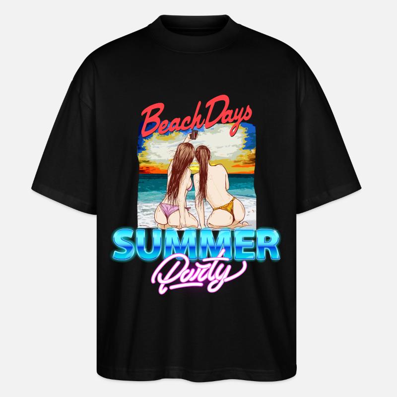 Journées à la plage - T-shirt bio Blaster 2.0 coupe oversize Stanley/Stella Unisexe - noir