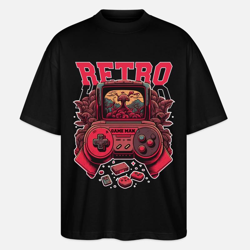 Retro Konsole - Stanley/Stella Oversized Unisex Bio T-Shirt Blaster 2.0 - Schwarz