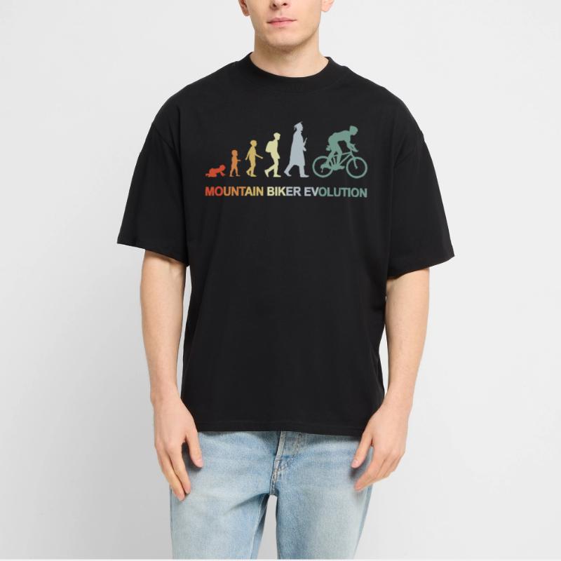 Mountain Biker Evolution Stanley/Stella Oversized Unisex Organic T-shirt Blaster 2.0