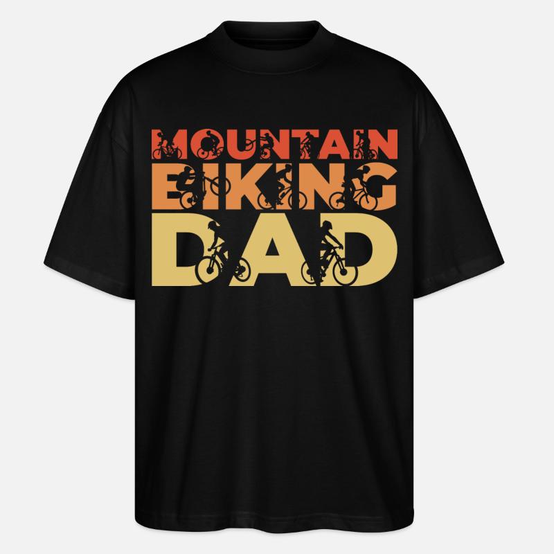 Lustiger Mountainbiker Vater - Stanley/Stella Oversized Unisex Bio T-Shirt Blaster 2.0 - Schwarz