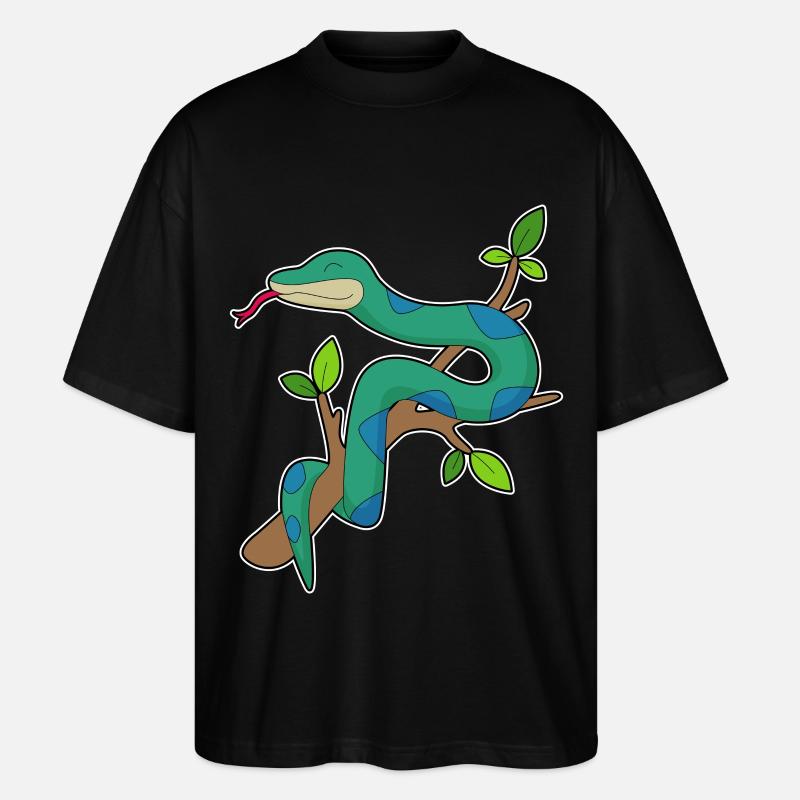 Branche de serpent - T-shirt bio Blaster 2.0 coupe oversize Stanley/Stella Unisexe - noir