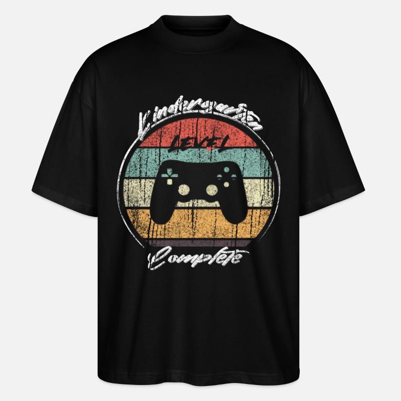 Kindergarten Level Complete Gamer - Stanley/Stella Oversized Unisex Bio T-Shirt Blaster 2.0 - Schwarz