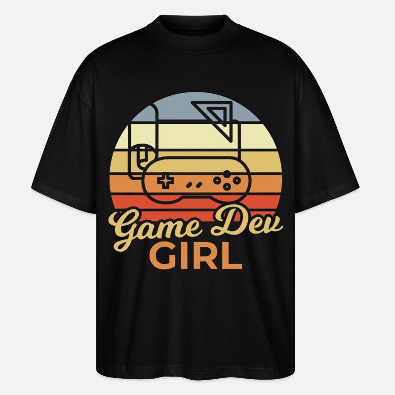 Game Dev Mädchen - Stanley/Stella Oversized Unisex Bio T-Shirt Blaster 2.0 - Schwarz