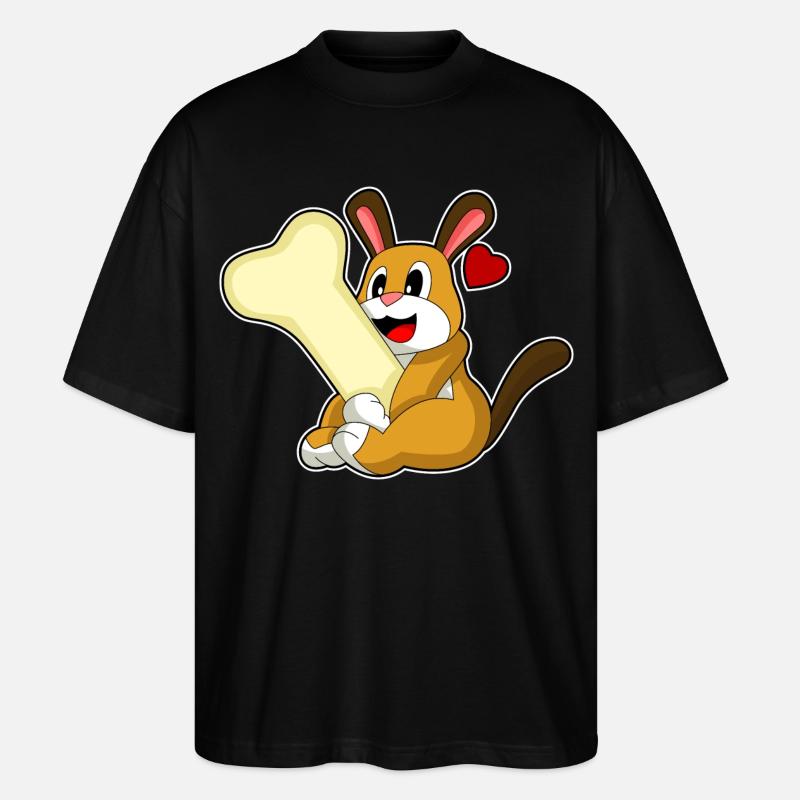 Hund Knochen - Stanley/Stella Oversized Unisex Bio T-Shirt Blaster 2.0 - Schwarz