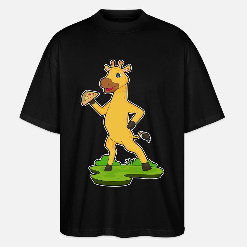 Pizza girafe - T-shirt bio Blaster 2.0 coupe oversize Stanley/Stella Unisexe - noir