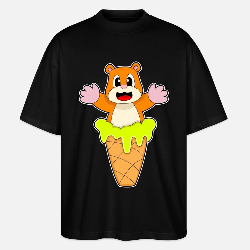 Hamster Waffeleis - Stanley/Stella Oversized Unisex Bio T-Shirt Blaster 2.0 - Schwarz