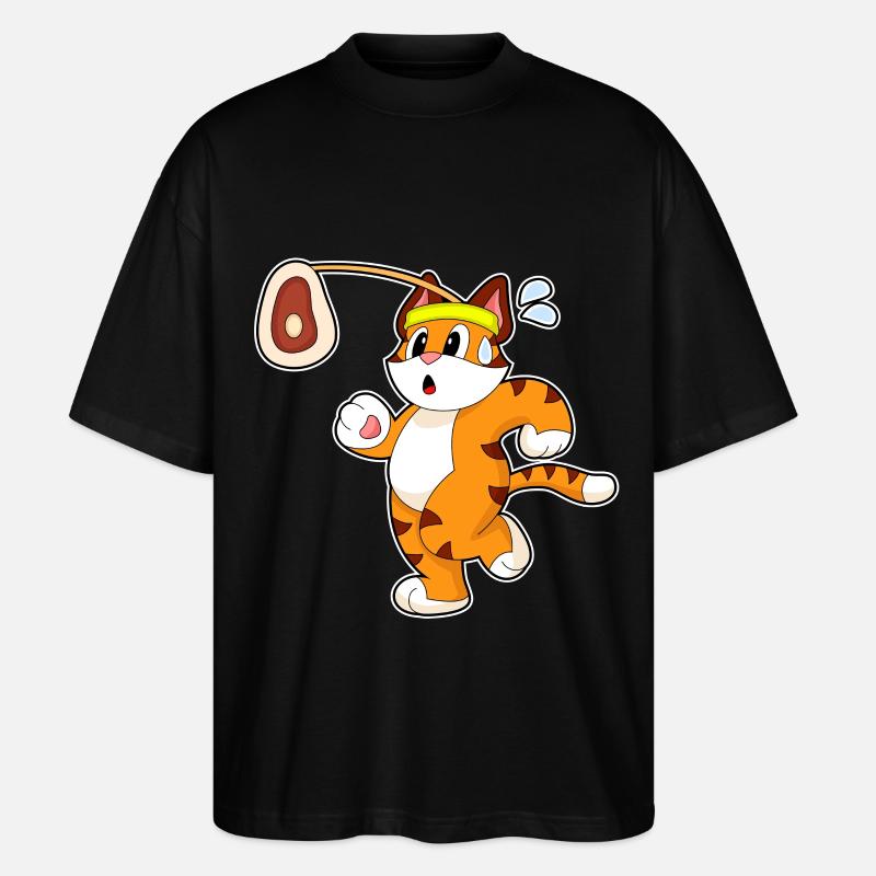Tiger Fleisch - Stanley/Stella Oversized Unisex Bio T-Shirt Blaster 2.0 - Schwarz