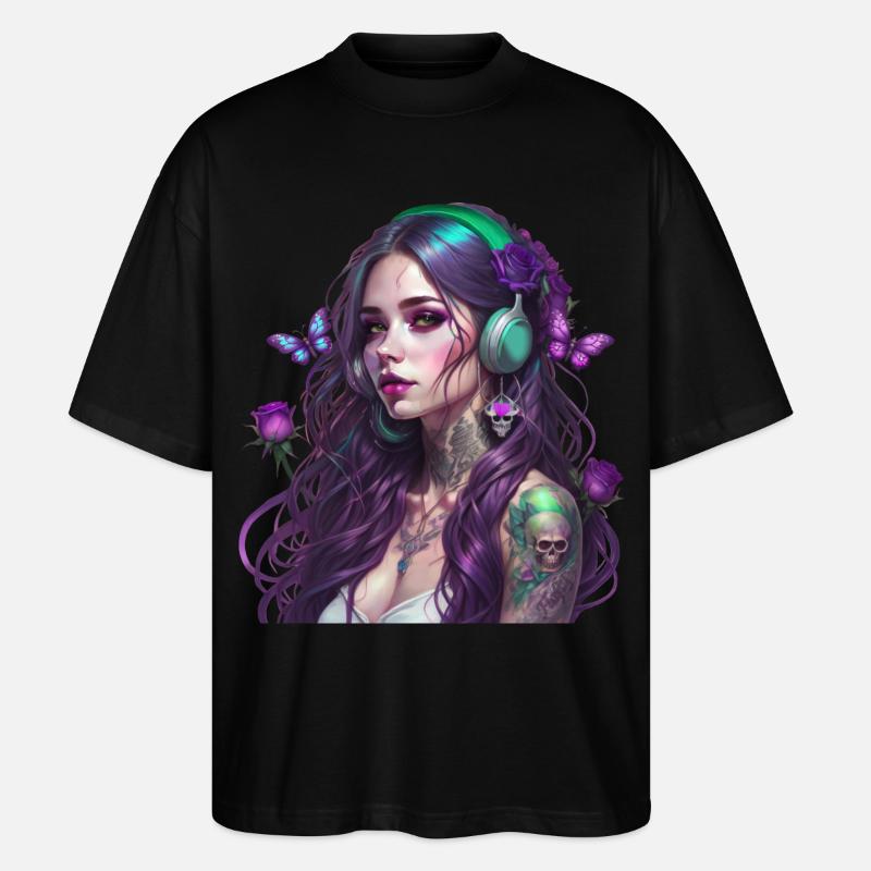 Die Fee des Waldes - Stanley/Stella Oversized Unisex Bio T-Shirt Blaster 2.0 - Schwarz