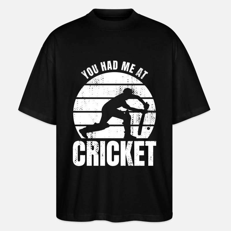 Cricketer Spruch - Stanley/Stella Oversized Unisex Bio T-Shirt Blaster 2.0 - Schwarz