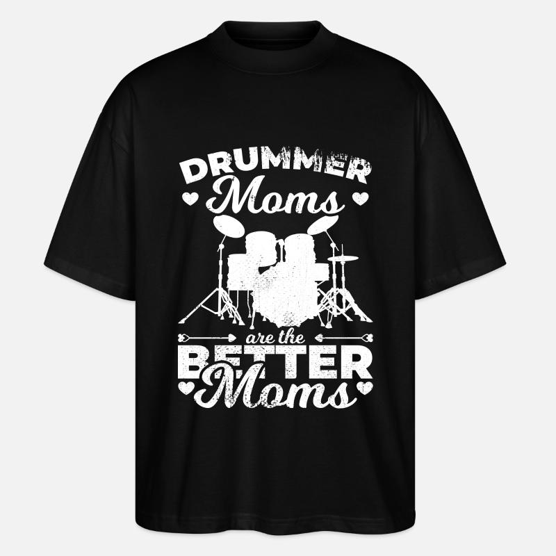 Schlagzeuger Mutter - Stanley/Stella Oversized Unisex Bio T-Shirt Blaster 2.0 - Schwarz