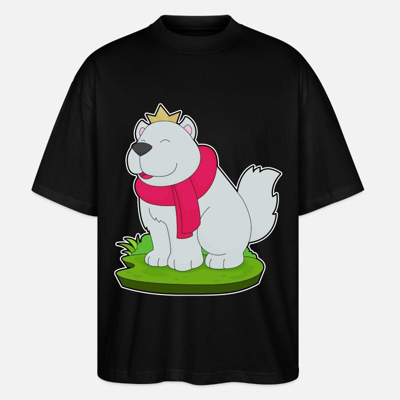 Chien Prince Crown - T-shirt bio Blaster 2.0 coupe oversize Stanley/Stella Unisexe - noir