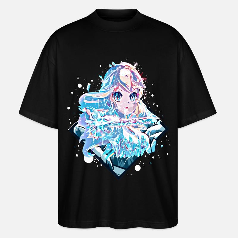 Anime Eisprinzessin - Stanley/Stella Oversized Unisex Bio T-Shirt Blaster 2.0 - Schwarz