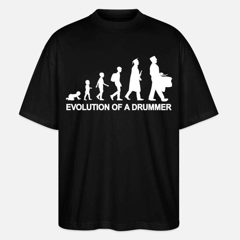 Drummer Evolution - Stanley/Stella Oversized Unisex Organic T-shirt Blaster 2.0 - black