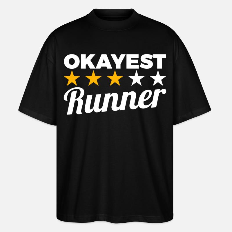 Durchschnittlicher Läufer - Stanley/Stella Oversized Unisex Bio T-Shirt Blaster 2.0 - Schwarz