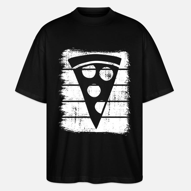 Pizzastück - Stanley/Stella Oversized Unisex Bio T-Shirt Blaster 2.0 - Schwarz
