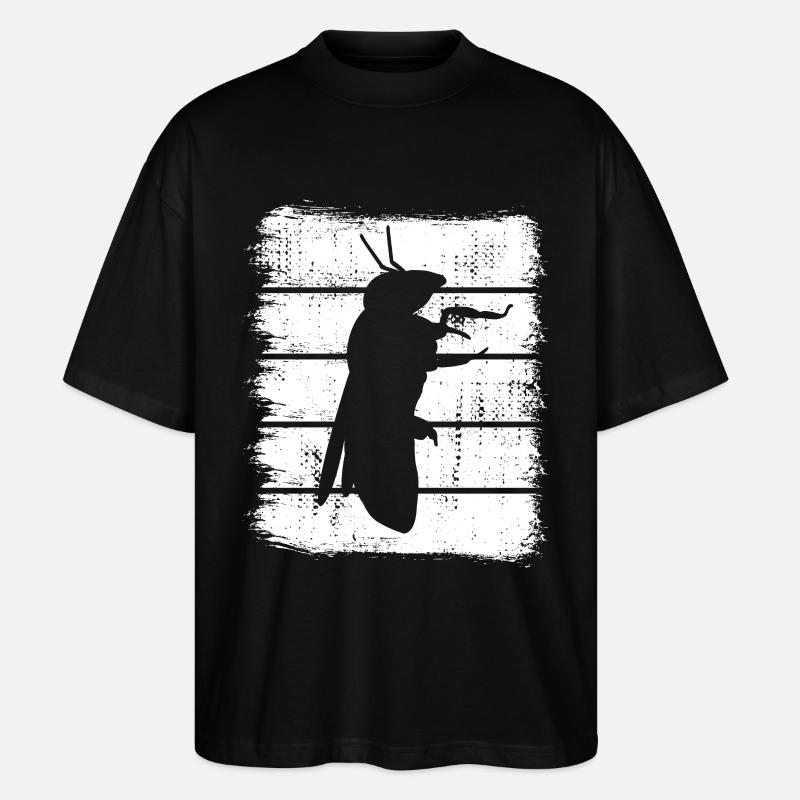 Biene Skizze - Stanley/Stella Oversized Unisex Bio T-Shirt Blaster 2.0 - Schwarz