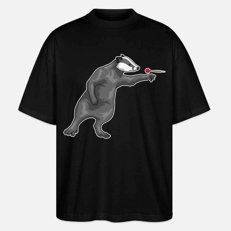Fléchette blaireau - T-shirt bio Blaster 2.0 coupe oversize Stanley/Stella Unisexe - noir