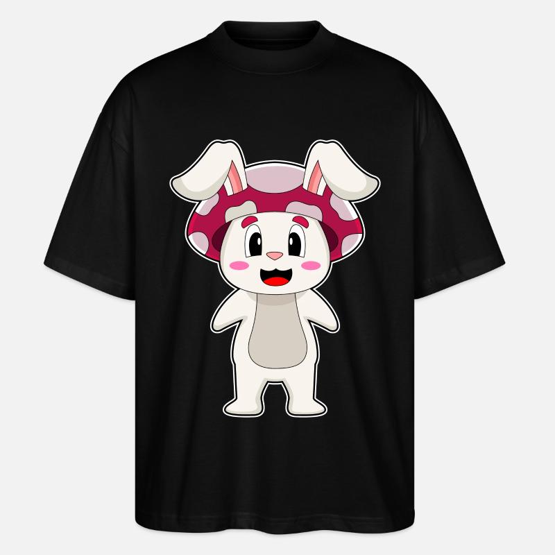 Champignon lapin - T-shirt bio Blaster 2.0 coupe oversize Stanley/Stella Unisexe - noir
