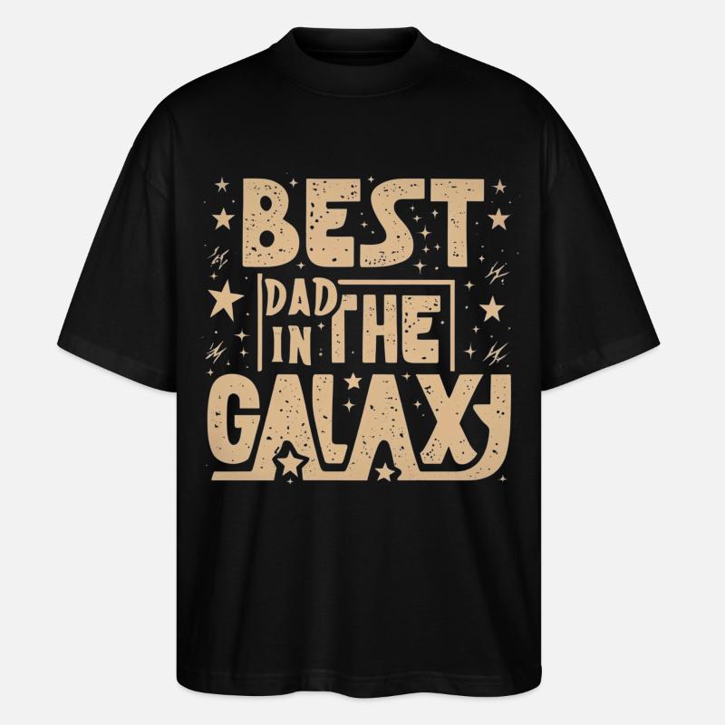 Bester Papa Galaxy - Stanley/Stella Oversized Unisex Bio T-Shirt Blaster 2.0 - Schwarz