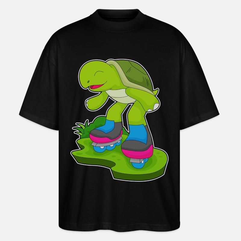 Turtle Inline skating Inline skates - Stanley/Stella Oversized Unisex Organic T-shirt Blaster 2.0 - black